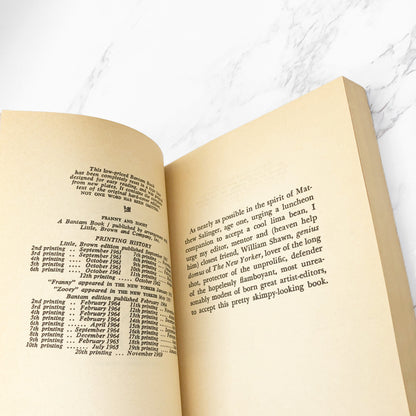 Franny and Zooey + Raise High the Roof Beam, Carpenters & Seymour by J.D. Salinger [VINTAGE 2 PAPERBACK SET] Bantam • Unread 60's Printings