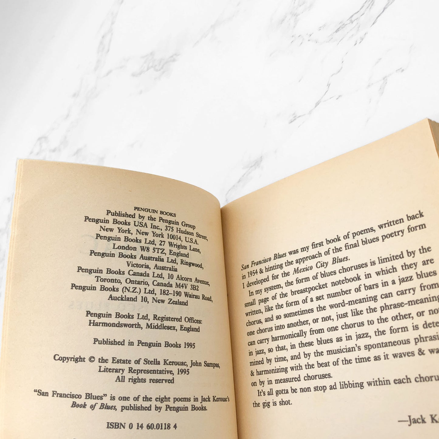 San Francisco Blues by Jack Kerouac [FIRST EDITION MINIATURE PAPERBACK] 1995 • Penguin