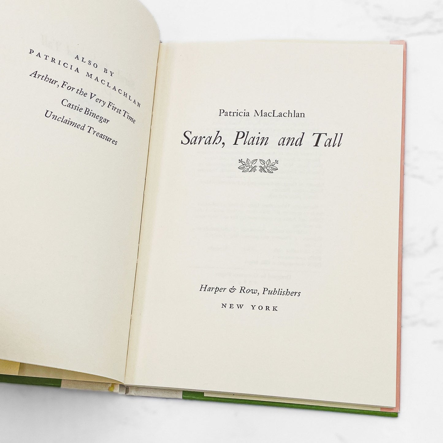 Sarah Plain and Tall by Patricia MacLachlan [FIRST EDITION] 1985 • Harper & Row
