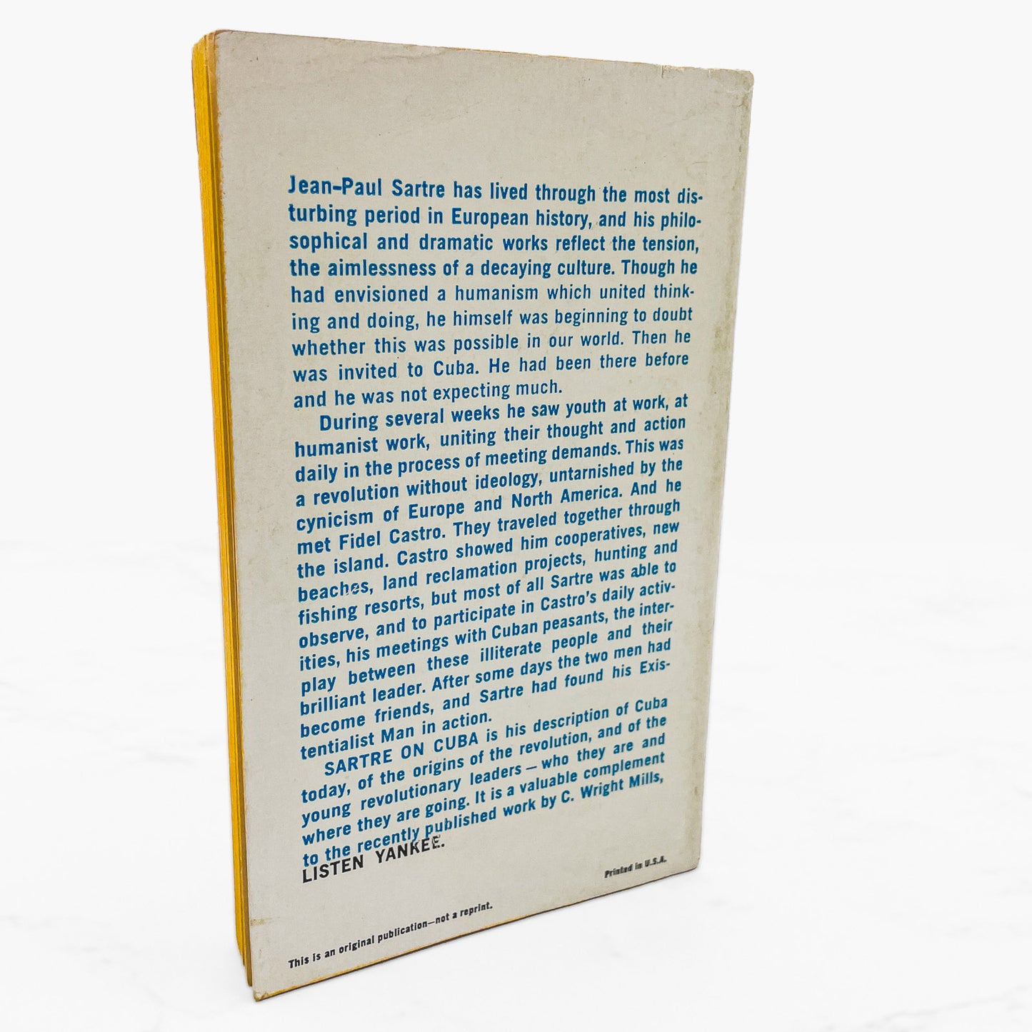 Sartre On Cuba Jean-Paul Sartre [FIRST EDITION • FIRST PRINTING] 1961 • Ballantine