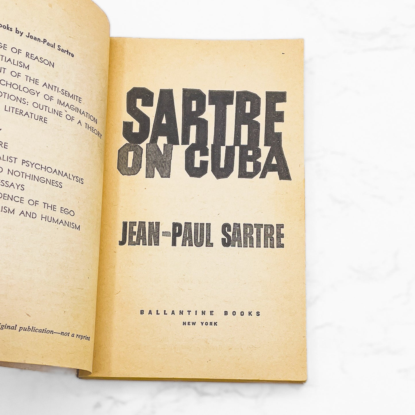 Sartre On Cuba Jean-Paul Sartre [FIRST EDITION • FIRST PRINTING] 1961 • Ballantine