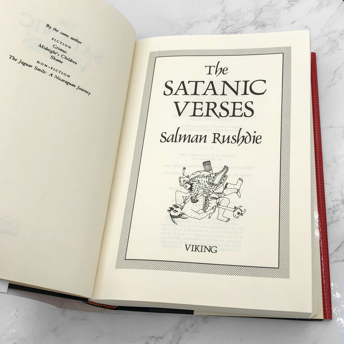 The Satanic Verses by Salman Rushdie [FIRST EDITION] 1988 • Viking