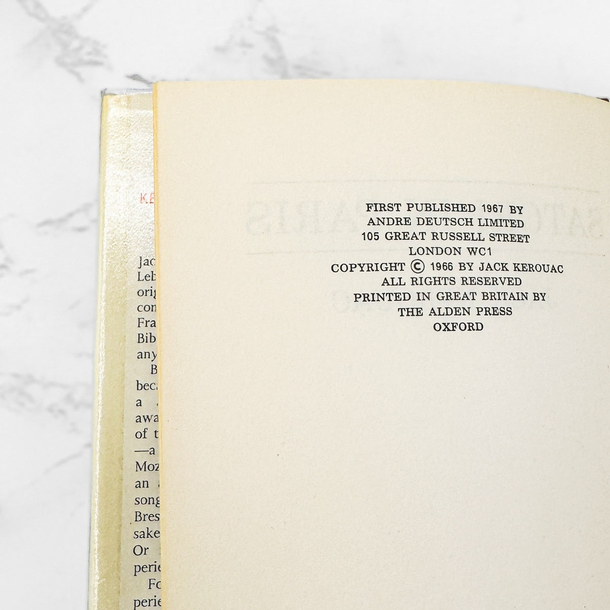 Satori In Paris by Jack Kerouac [U.K. FIRST EDITION • FIRST PRINTING] 1967 • Andre Deutsch