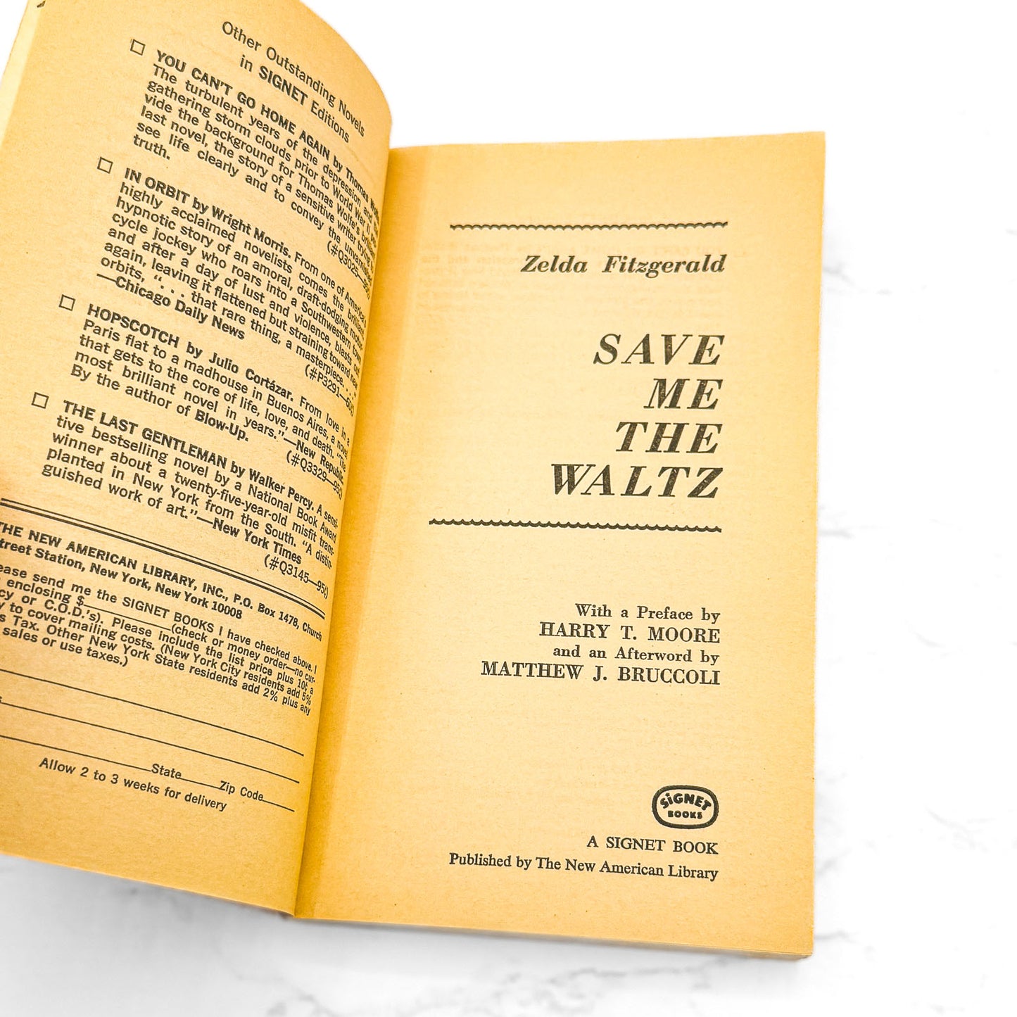 Save Me the Waltz by Zelda Fitzgerald [VINTAGE PAPERBACK] 1968 • Signet • 1st Print!