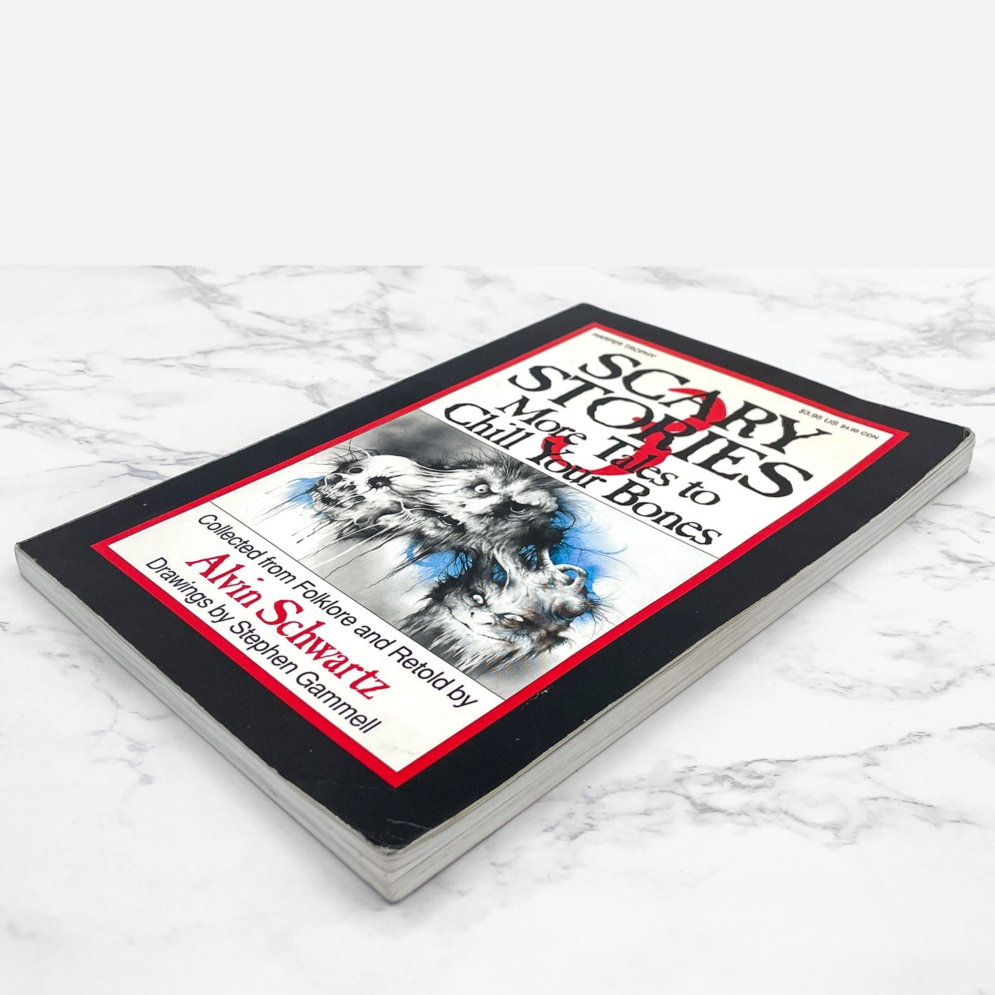 Scary Stories 3: More Tales to Chill Your Bones by Alvin Schwarz [FIRST EDITION PAPERBACK] 1991 • Harper Trophy • 1st Print!