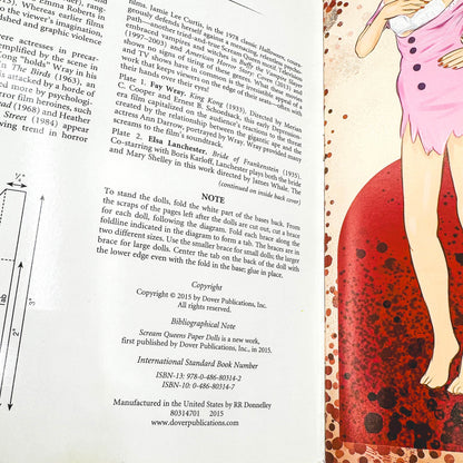 Scream Queens Paper Dolls by Tim Foley [FIRST EDITION] 2015 • Dover