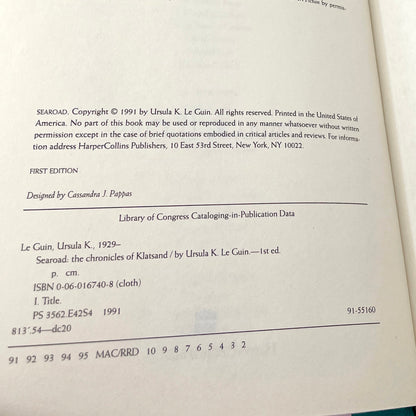 Searoad: Chronicles of Klatsand by Ursula K. Le Guin [FIRST EDITION] 1991 • Harper Collins
