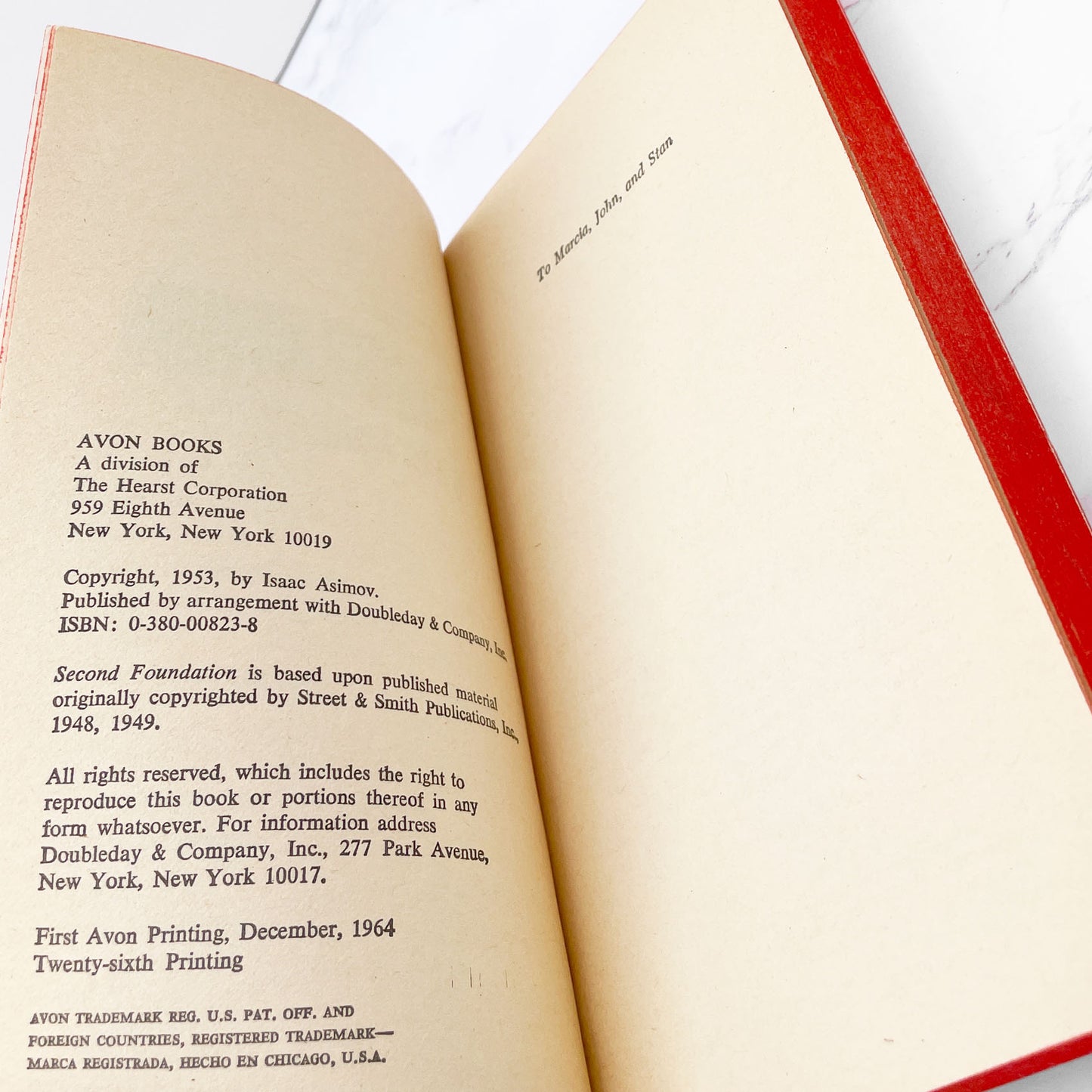 Second Foundation by Isaac Asimov [1964 PAPERBACK] 26th Printing • Avon Books