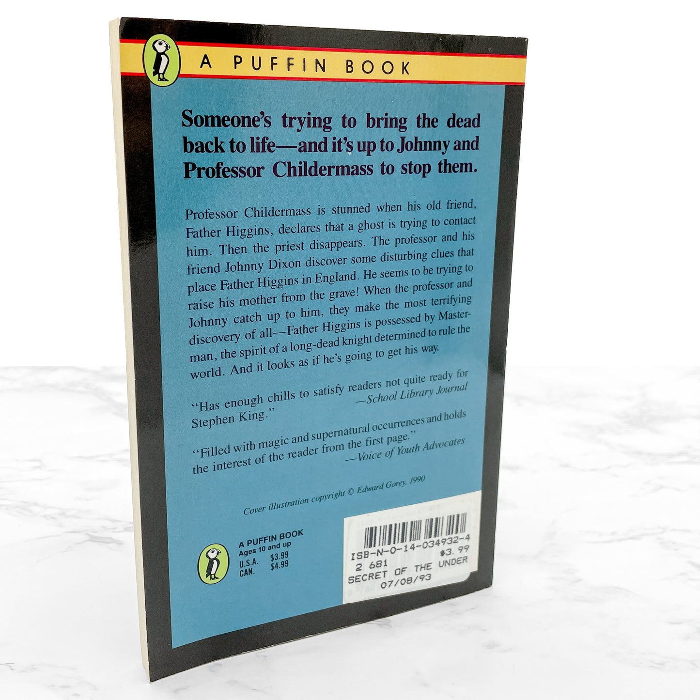 The Secret of the Underground Room by John Bellairs [FIRST PAPERBACK PRINTING] 1992 • Puffin