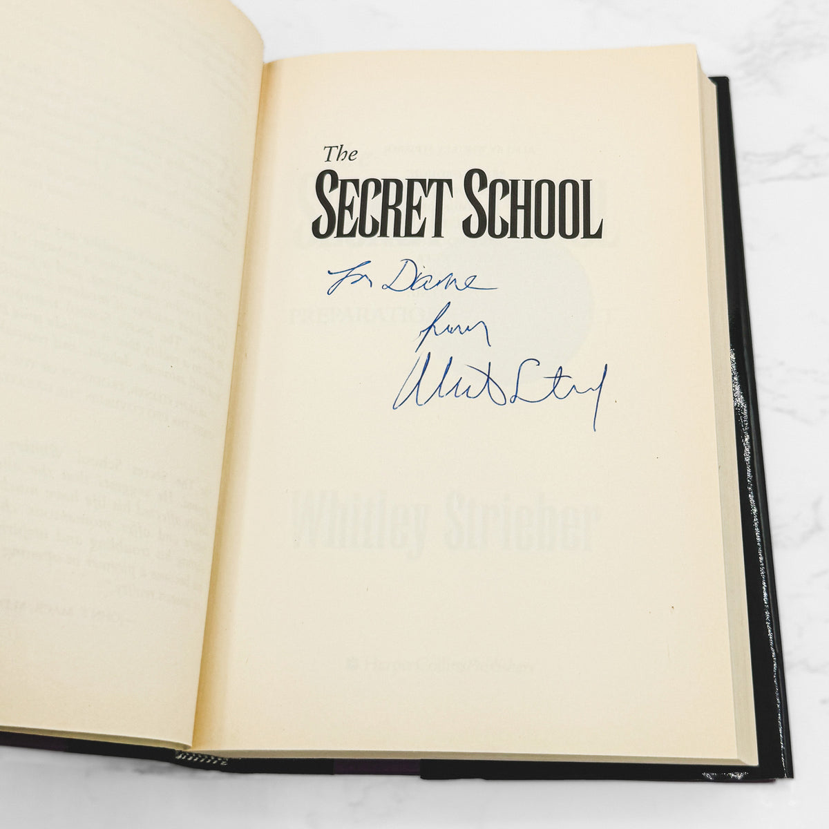 The Secret School: Preparation for Contact by Whitley Strieber SIGNED! [FIRST EDITION • FIRST PRINTING] 1997 *Condition