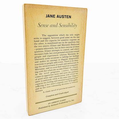Sense and Sensibility by Jane Austen [1965 PAPERBACK] • Airmont