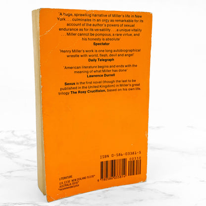 Sexus by Henry Miller [U.K. PAPERBACK] 1986 • Grafton Books