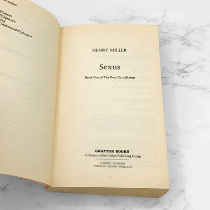 Sexus by Henry Miller [U.K. PAPERBACK] 1986 • Grafton Books