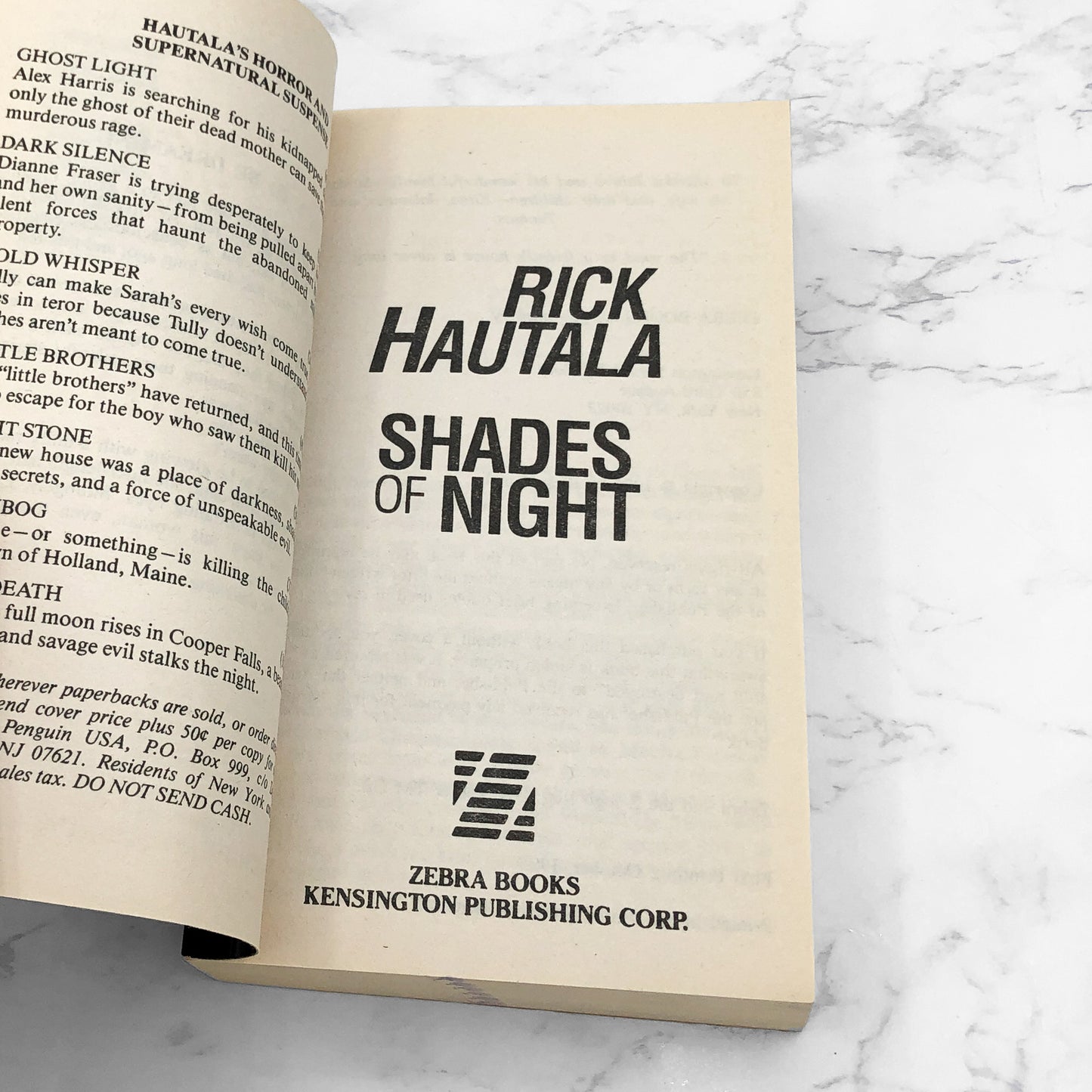 Shades of Night by Rick Hautala [FIRST EDITION • FIRST PRINTING] 1995 • Zebra Horror