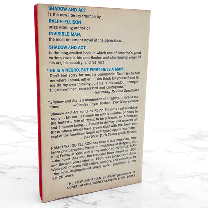 Shadow and Act by Ralph Ellison [FIRST PAPERBACK PRINTING] 1966 • Signet