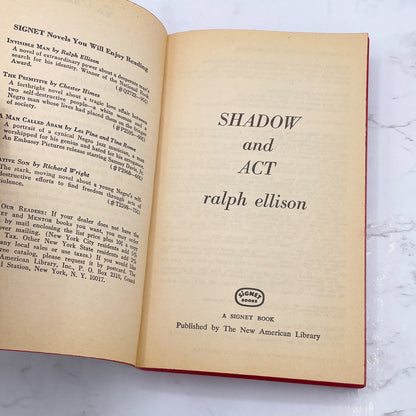 Shadow and Act by Ralph Ellison [FIRST PAPERBACK PRINTING] 1966 • Signet