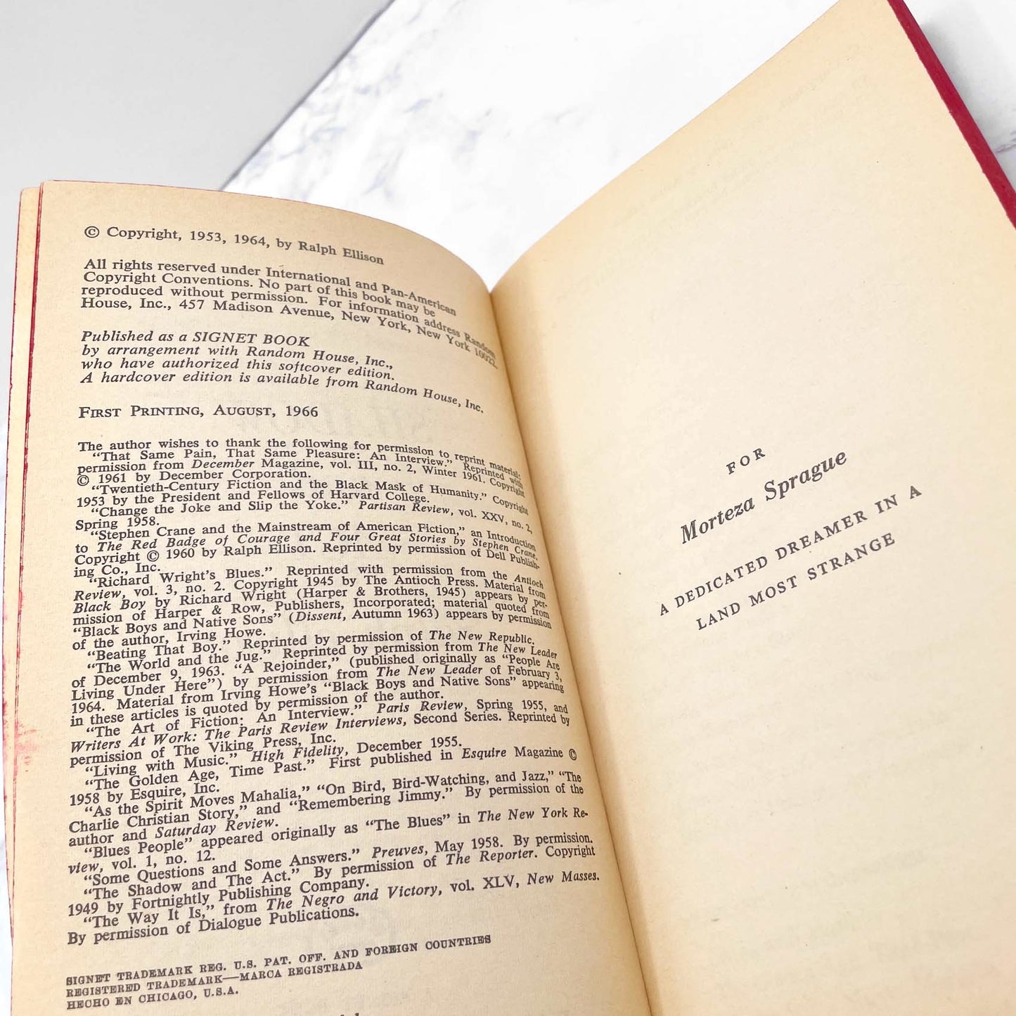 Shadow and Act by Ralph Ellison [FIRST PAPERBACK PRINTING] 1966 • Signet