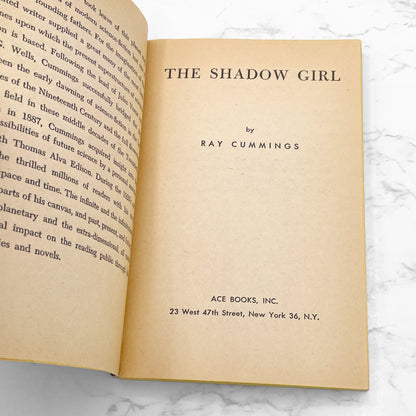 The Shadow Girl by Ray Cummings [FIRST EDITION • FIRST PRINTING] 1962 • ACE Science Fiction • Mint