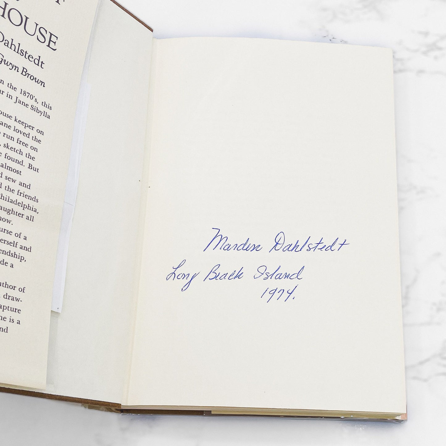 Shadow of the Lighthouse by Marden Dahlstedt SIGNED! [FIRST EDITION] 1974 • w/ Promo Bookmark!