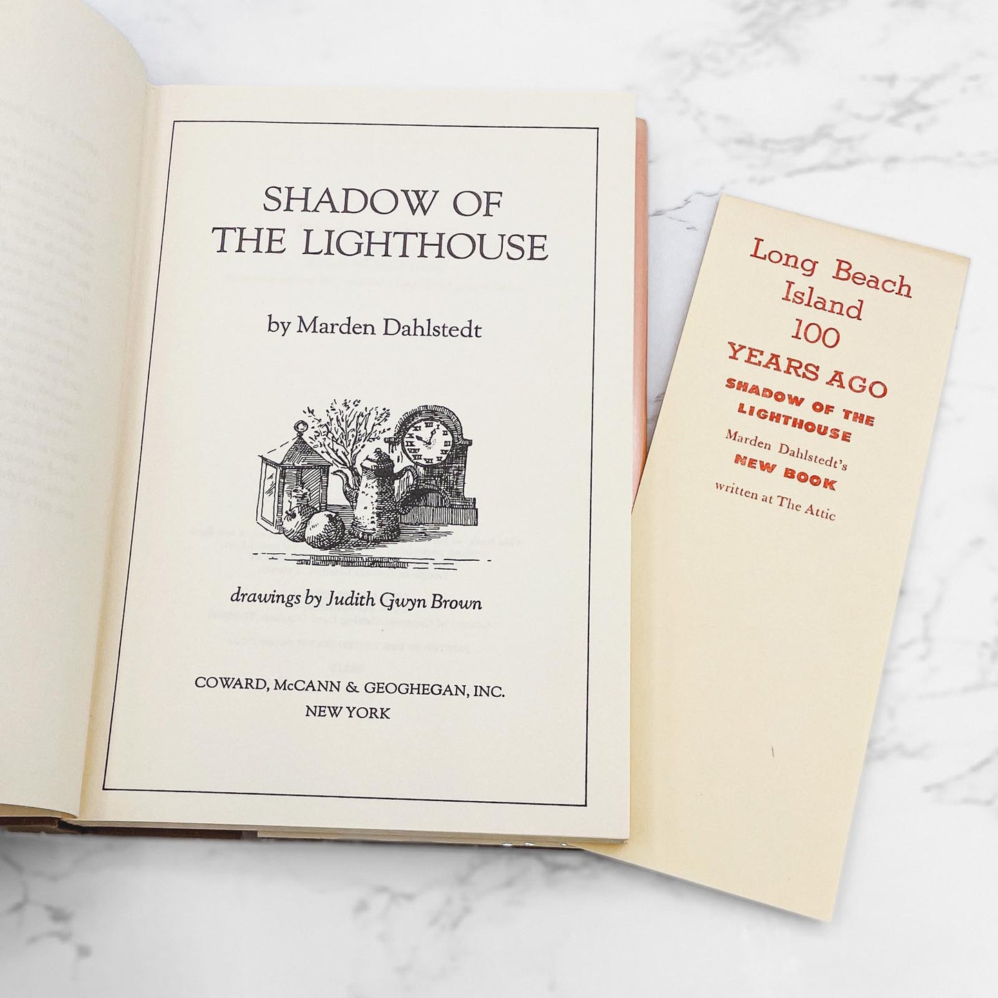 Shadow of the Lighthouse by Marden Dahlstedt SIGNED! [FIRST EDITION] 1974 • w/ Promo Bookmark!