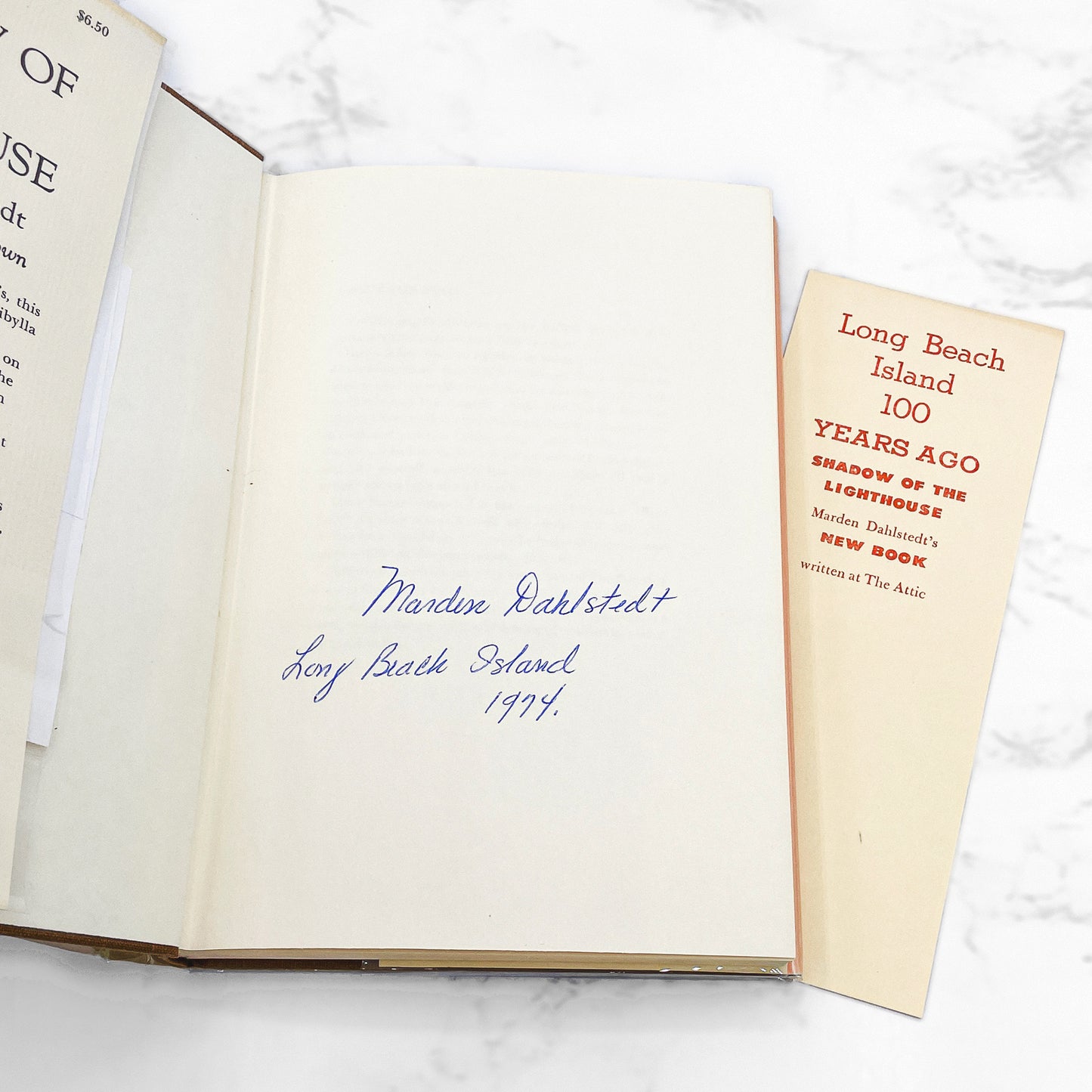Shadow of the Lighthouse by Marden Dahlstedt SIGNED! [FIRST EDITION] 1974 • w/ Promo Bookmark!