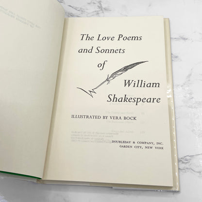 The Love Poems and Sonnets of William Shakespeare [FIRST EDITION] 1957 • Doubleday & Co.