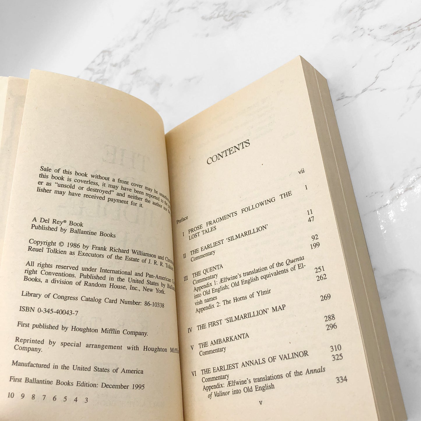 The Shaping of Middle Earth by J.R.R. Tolkien [1995 PAPERBACK] • Del-Rey Fantasy