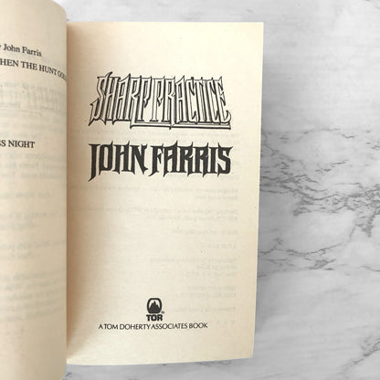 Sharp Practice by John Farris [1988 PAPERBACK] • TOR Horror