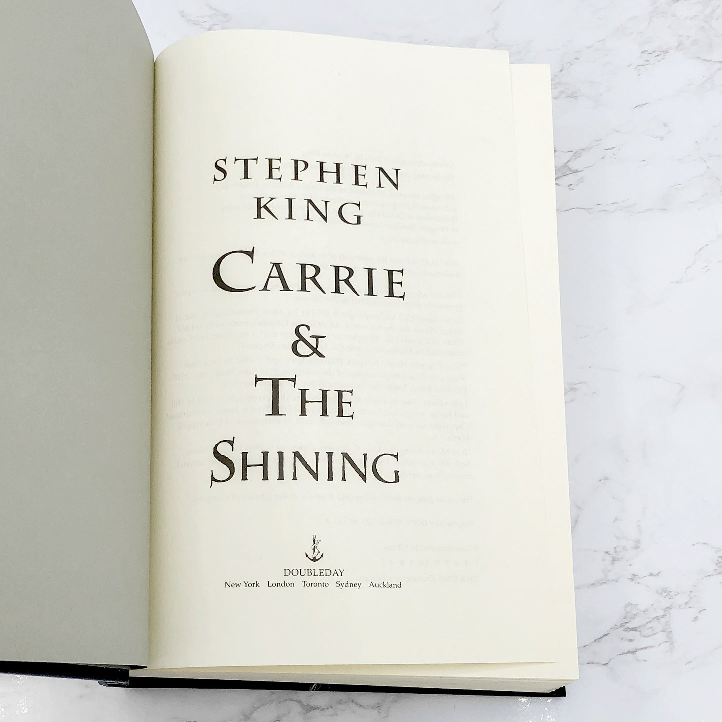 Carrie & The Shining by Stephen King [LEATHER-BOUND OMNIBUS] 2017 • Doubleday