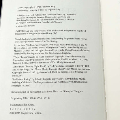 Carrie & The Shining by Stephen King [LEATHER-BOUND OMNIBUS] 2017 • Doubleday