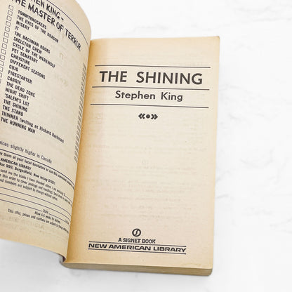 The Shining by Stephen King [1978 PAPERBACK] • Signet • Later Printing
