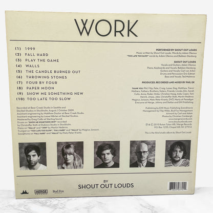 Shout Out Louds – Work [VINYL LP] 2010 • First Pressing! • Merge Records