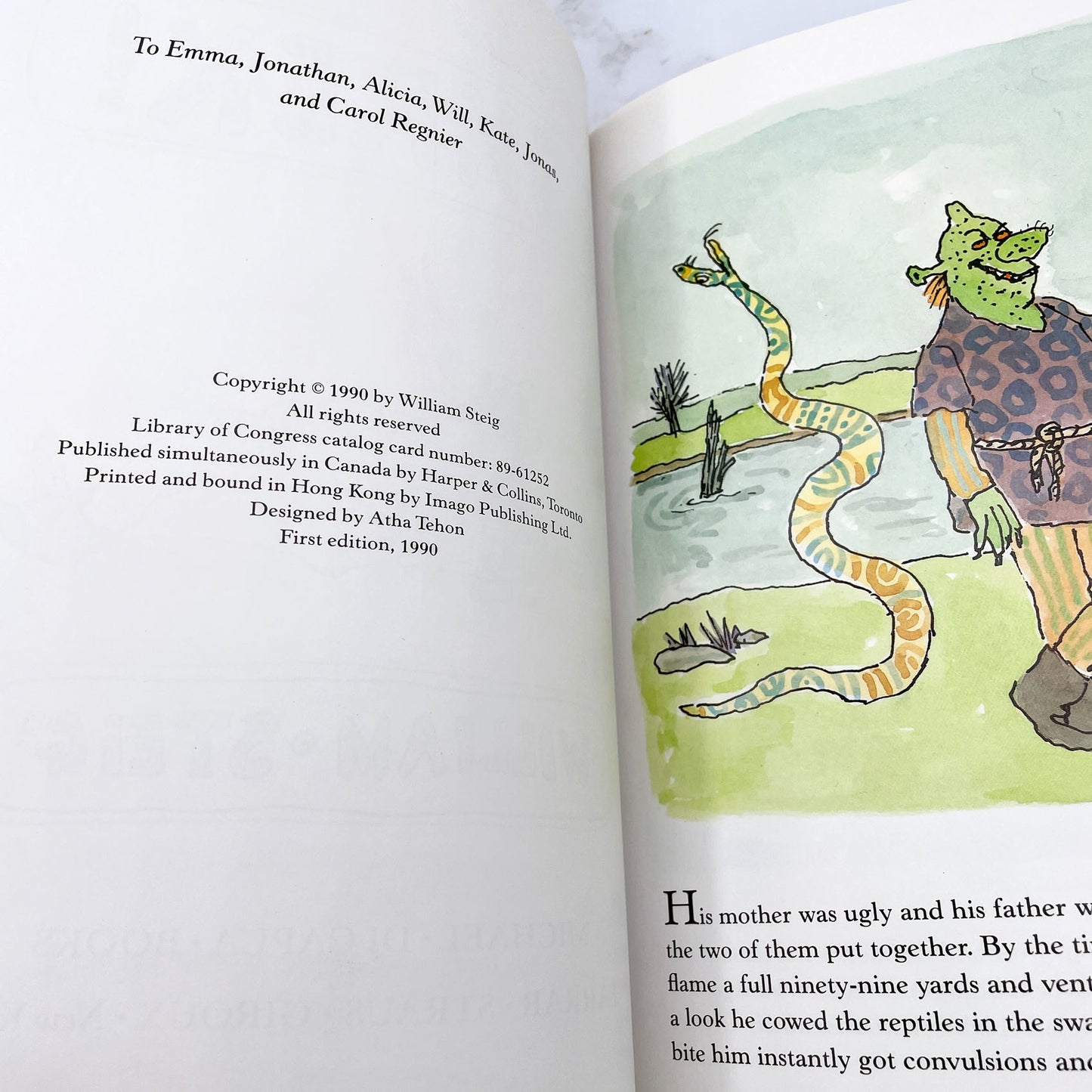 Shrek! by William Steig [FIRST EDITION • FIRST PRINTING] 1990 • Farrar Straus Giroux • Mint!