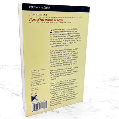Signs of Fire by Jorge de Sena [U.K. TRADE PAPERBACK] 1999 • Carcanet • English Language First Edition
