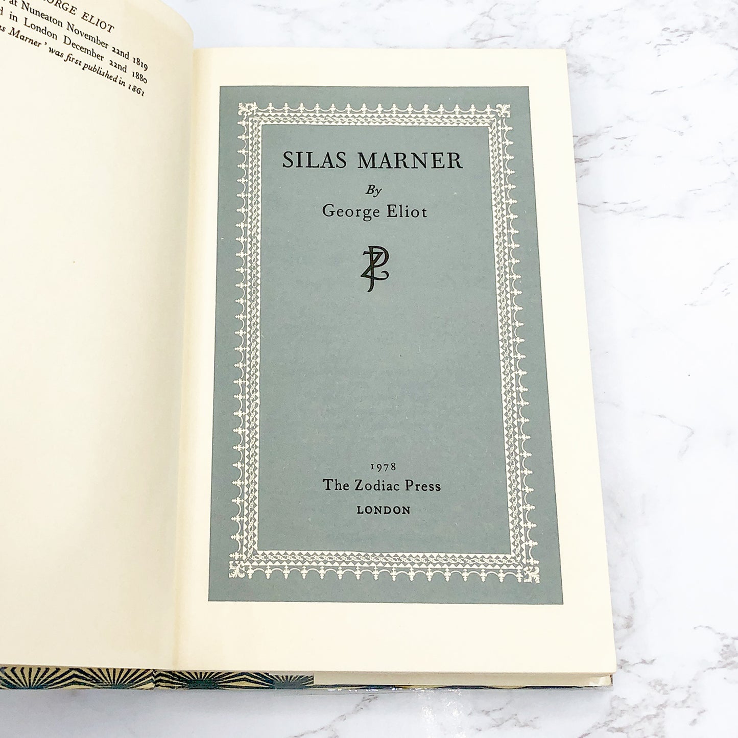 Silas Marner by George Eliot [U.K. HARDCOVER] 1978 • The Zodiac Press