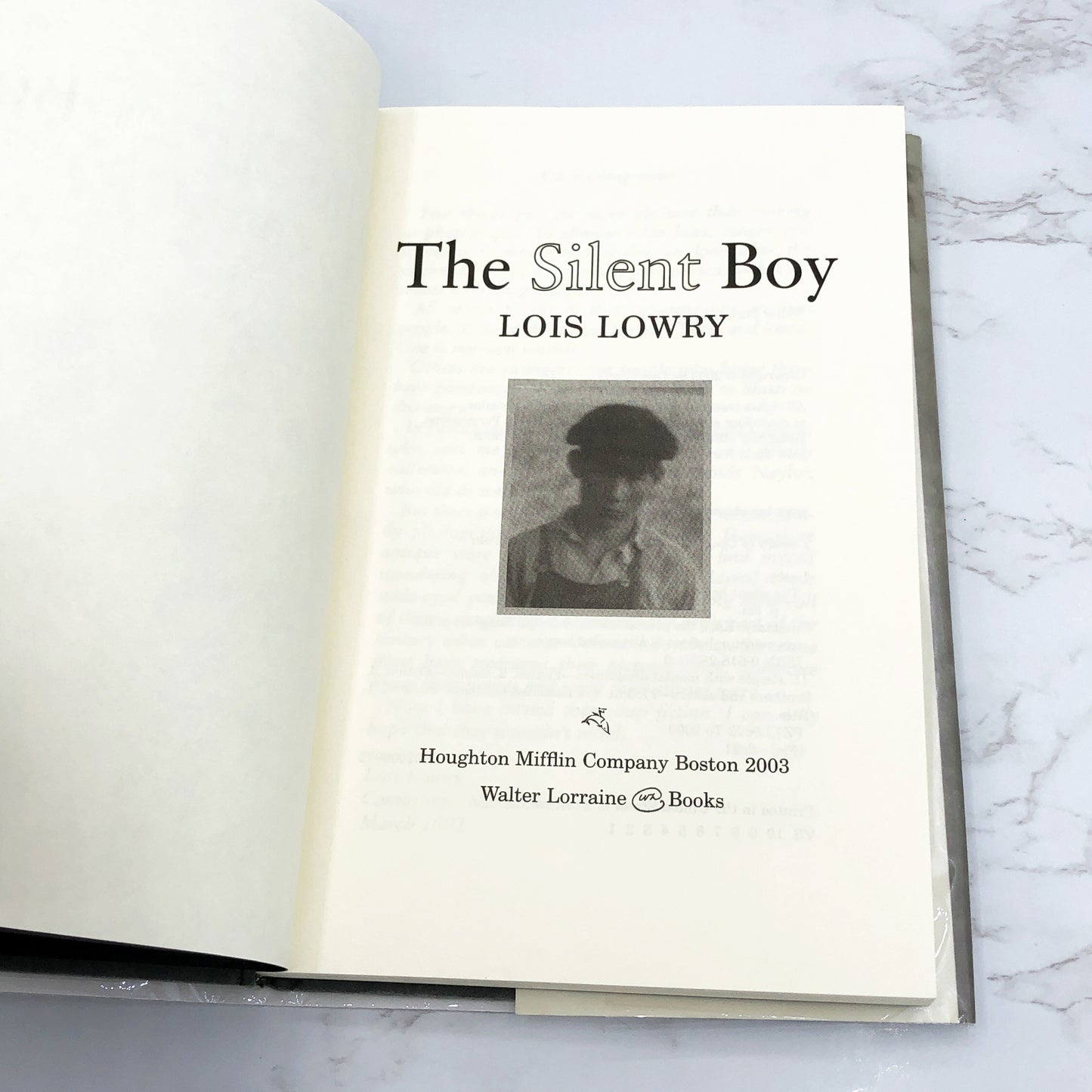 The Silent Boy by Lois Lowry [FIRST EDITION • FIRST PRINTING] 2003 • Houghton Mifflin