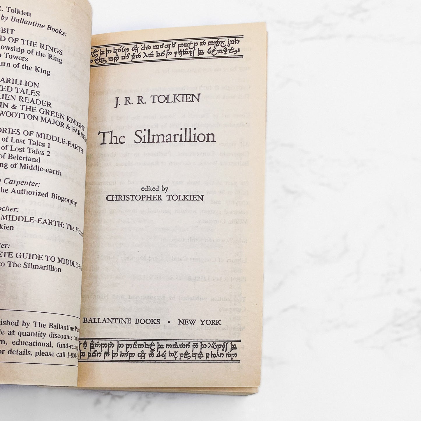 The Silmarillion by J.R.R. Tolkien [1982 PAPERBACK] • Ballantine