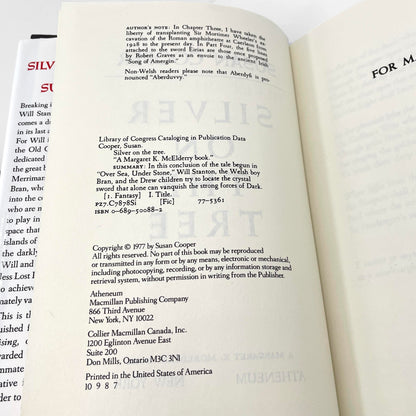 Silver On the Tree by Susan Cooper [FIRST EDITION] 1977 • 7th Printing • The Dark is Rising #5