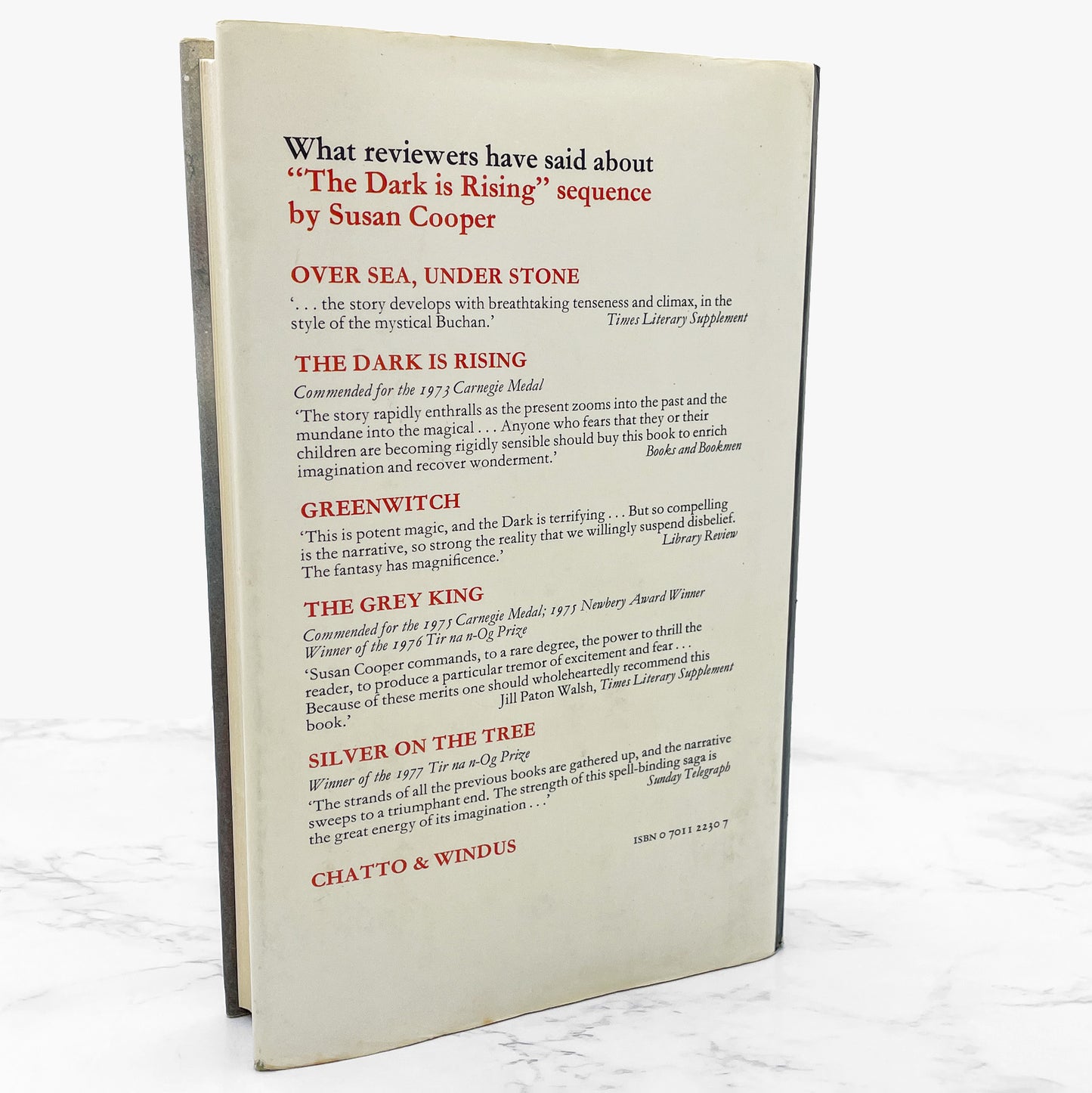 Silver On the Tree by Susan Cooper [U.K. FIRST EDITION] 1978 • Chatto & Windus • Dark is Rising #5