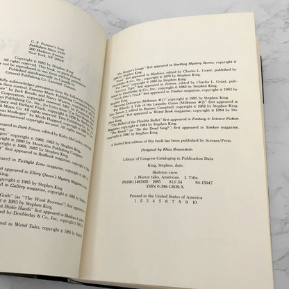 Skeleton Crew by Stephen King [FIRST EDITION • FIRST PRINTING] 1985 • G.P. Putnam's Sons