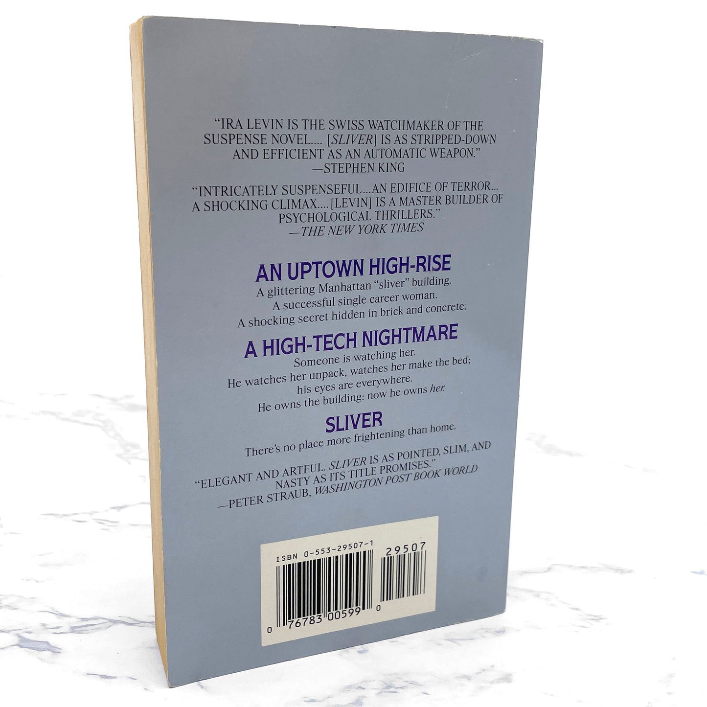 Sliver by Ira Levin [FIRST PAPERBACK PRINTING] 1991 • Signet