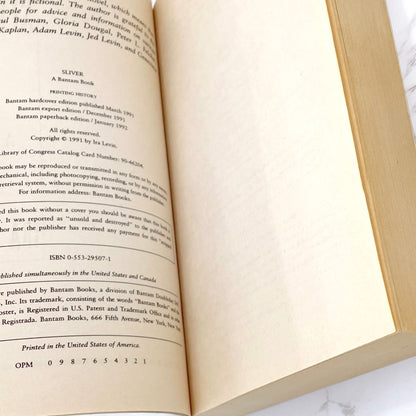 Sliver by Ira Levin [FIRST PAPERBACK PRINTING] 1991 • Signet