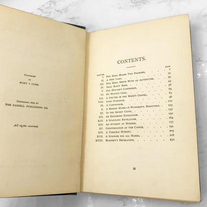The Smuggler of King's Cove or the Old Chapel Mystery by Sylvanus Cobb Jr. [FIRST EDITION] 1896 • Henry T. Coates & Co
