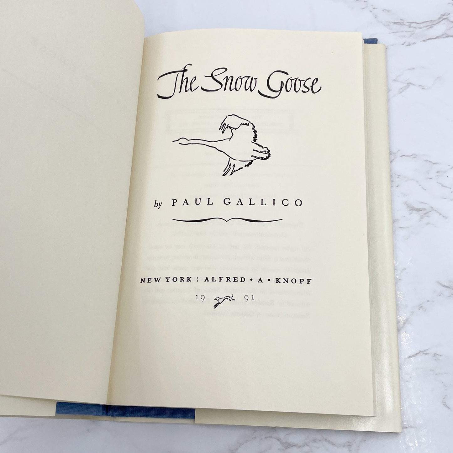 The Snow Goose by Paul Gallico [U.S. FIRST EDITION] • 51st Printing / 1991 • Knopf