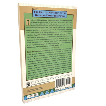 The Snows of Kilimanjaro & Other Stories by Ernest Hemingway [TRADE PAPERBACK] 1995