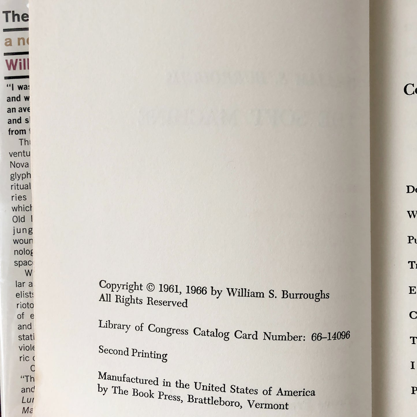 The Soft Machine by William S. Burroughs [FIRST EDITION] 1966 • Grove Press