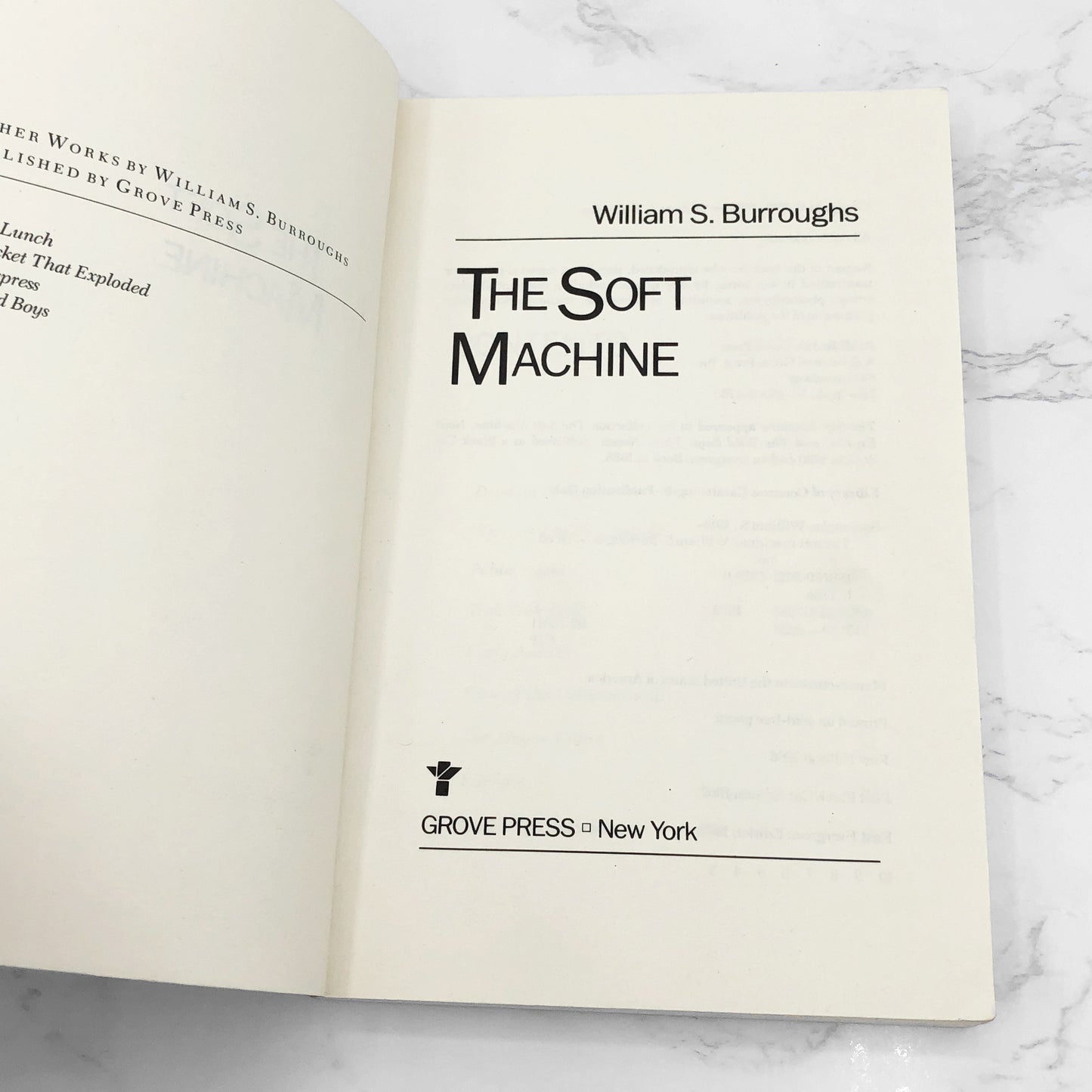 The Soft Machine by William S. Burroughs [TRADE PAPERBACK] 1992 • Grove Press