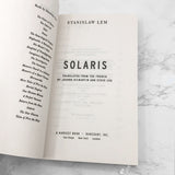 Solaris by Stanisław Lem [TRADE PAPERBACK] 2002 • Mariner Books