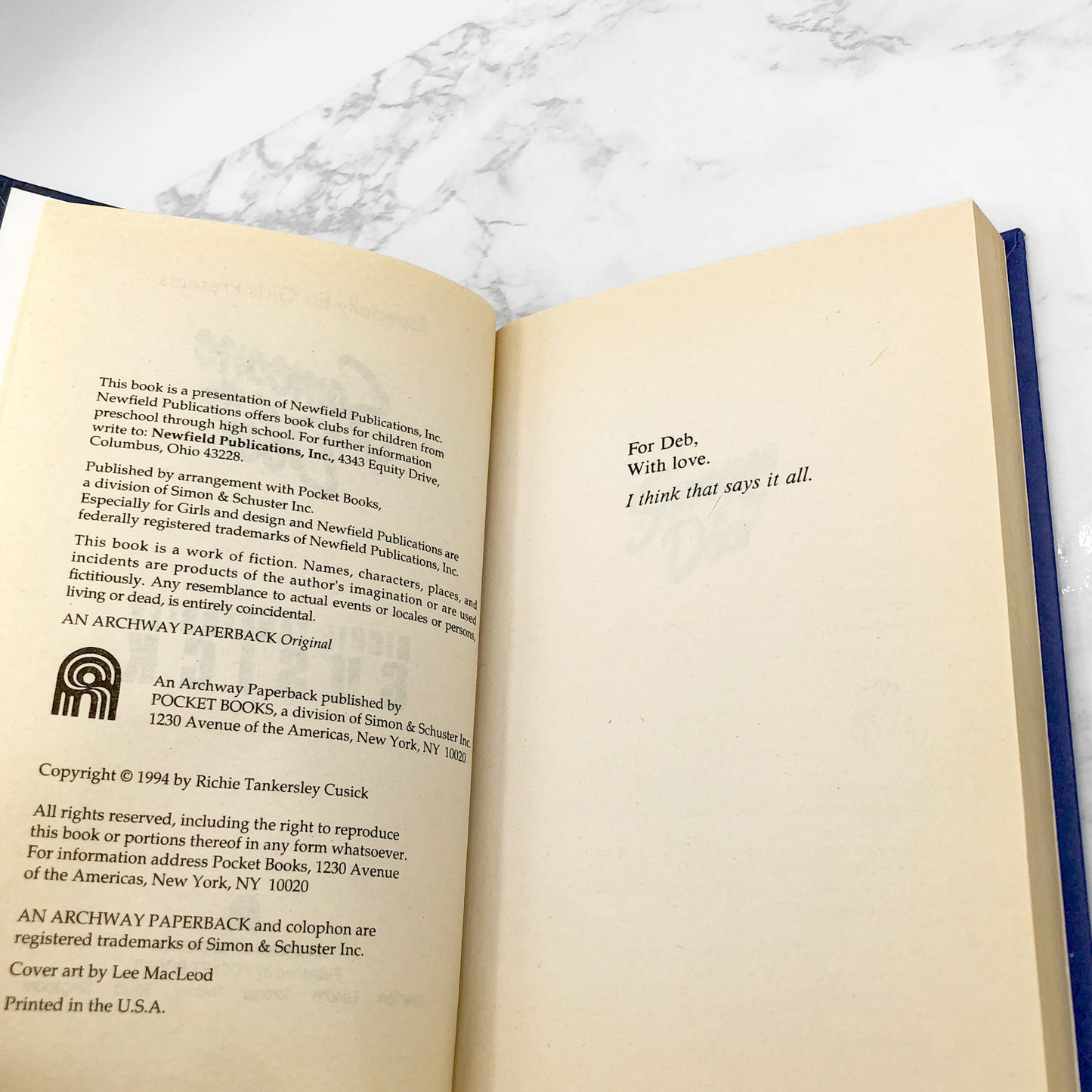 Someone at the Door by Richie Tankersley Cusick [TURTLEBACK HARDCOVER] 1994 • Archway