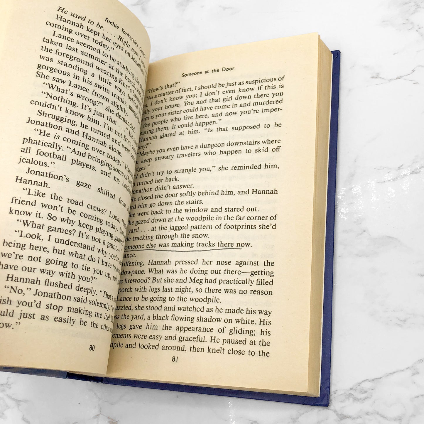 Someone at the Door by Richie Tankersley Cusick [TURTLEBACK HARDCOVER] 1994 • Archway